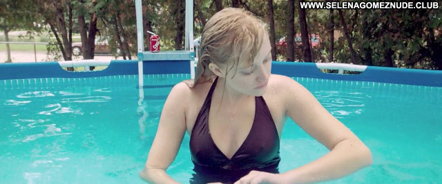 Maika Monroe It Follows Nude Scene Swimsuit Pool Celebrity Posing Hot