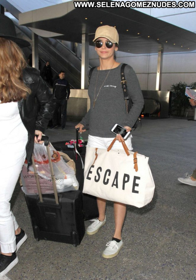 Nina Dobrev Lax Airport Celebrity Paparazzi Lax Airport Posing Hot