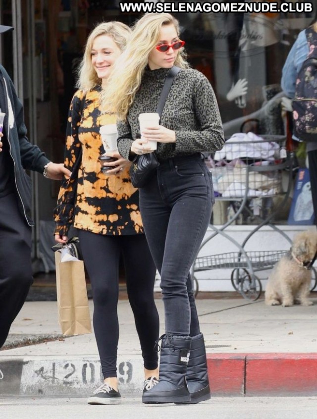Miley Cyrus Studio City Celebrity Babe Paparazzi Beautiful Posing Hot