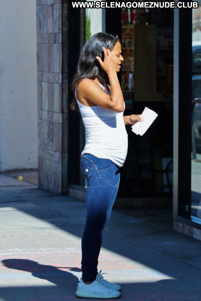 Christina Milian On The Road  Paparazzi Celebrity Posing Hot Babe