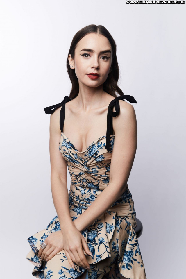 Lily Collins No Source  Posing Hot Sexy Celebrity Beautiful Babe