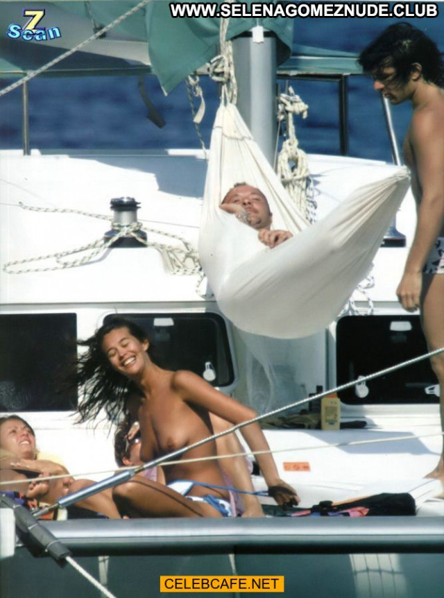 Megan Gale Toples Yacht Beautiful Celebrity Posing Hot