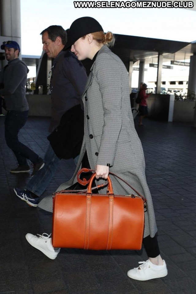 Emma Stone Lax Airport Paparazzi Angel Babe Beautiful Posing Hot