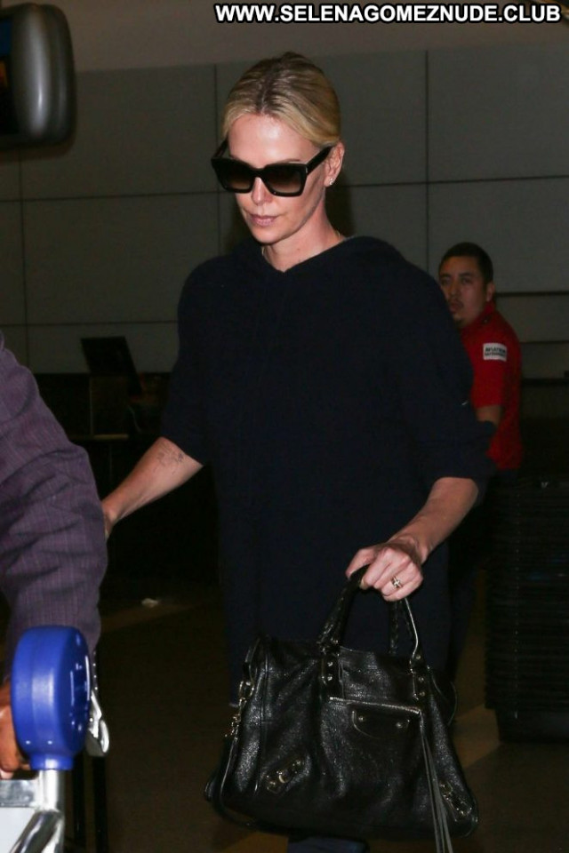 Charlize Theron Lax Airport Paparazzi Celebrity Babe Lax Airport
