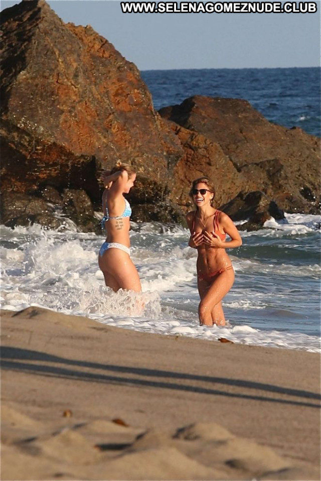 Sexy Annessa Poses In A Red Bikini On The Beach In Malibu