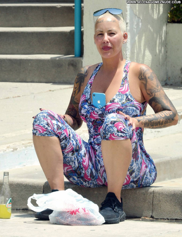 Amber Rose Los Angeles Paparazzi Celebrity Beautiful Babe Posing Hot